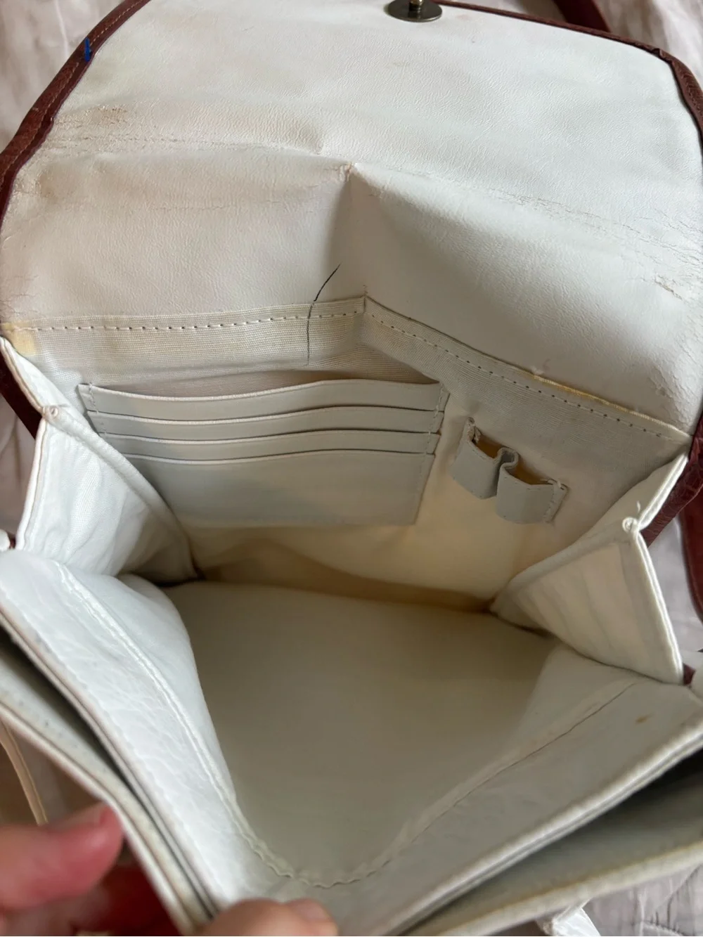 Vintage DV Collection Cream Brown Crossbody Bag Y2K Western